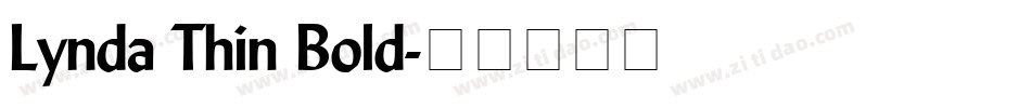 Lynda Thin Bold字体转换